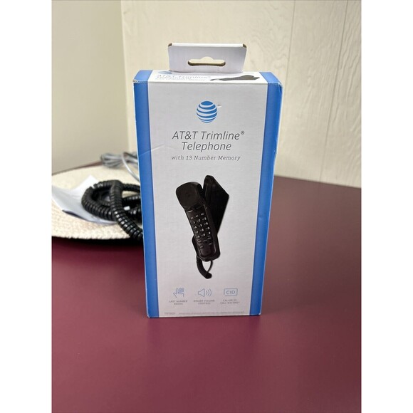 AT&T Trimline Corded Telephone Caller ID Call Waiting 13 Number Memory Black - Picture 8 of 8